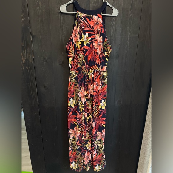 Enfocus Studio Navy and Coral Floral Dress - Picture 3 of 3